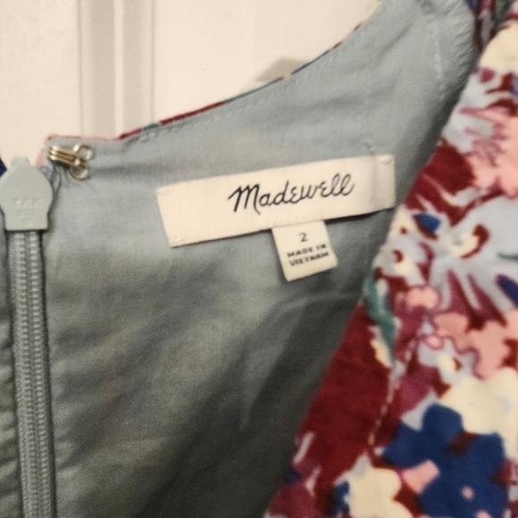 Madewell Women's Blue and Purple Dress - Picture 5 of 9